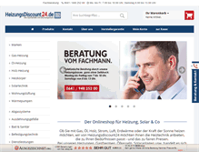 Tablet Screenshot of heizungsdiscount24.de